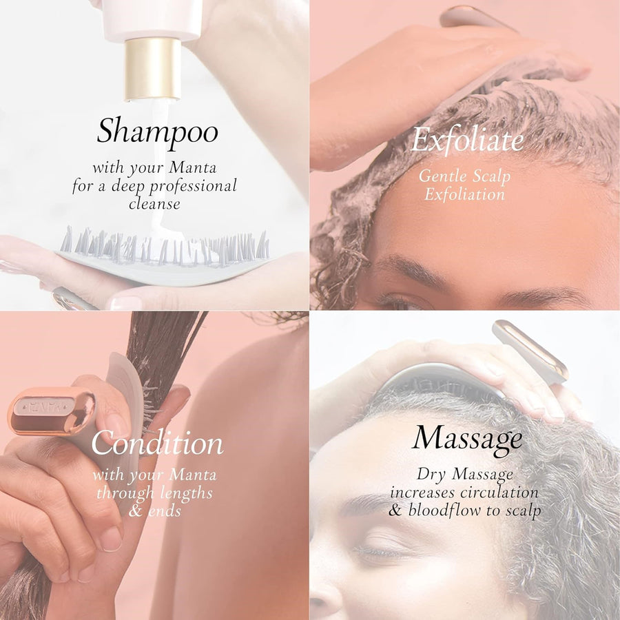 Cepillo Masajeador para Cabello — Estimula el Cuero Cabelludo y Reduce la Caída