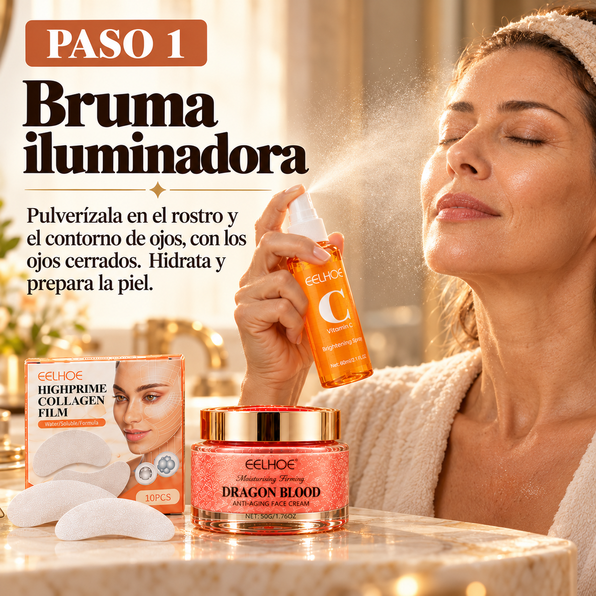 Kit Crema Retinol Placenta de Dragón + Parches de Colágeno para Ojos