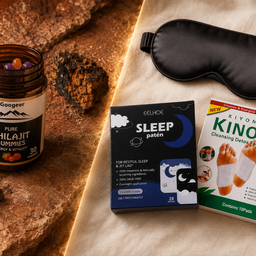 Kit Sueño Profundo™ — Ritual Nocturno Completo | Antifaz + Parches + Funda Satén