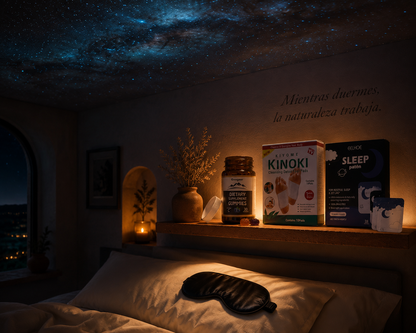 Kit Sueño Profundo™ — Ritual Nocturno Completo | Antifaz + Parches + Funda Satén