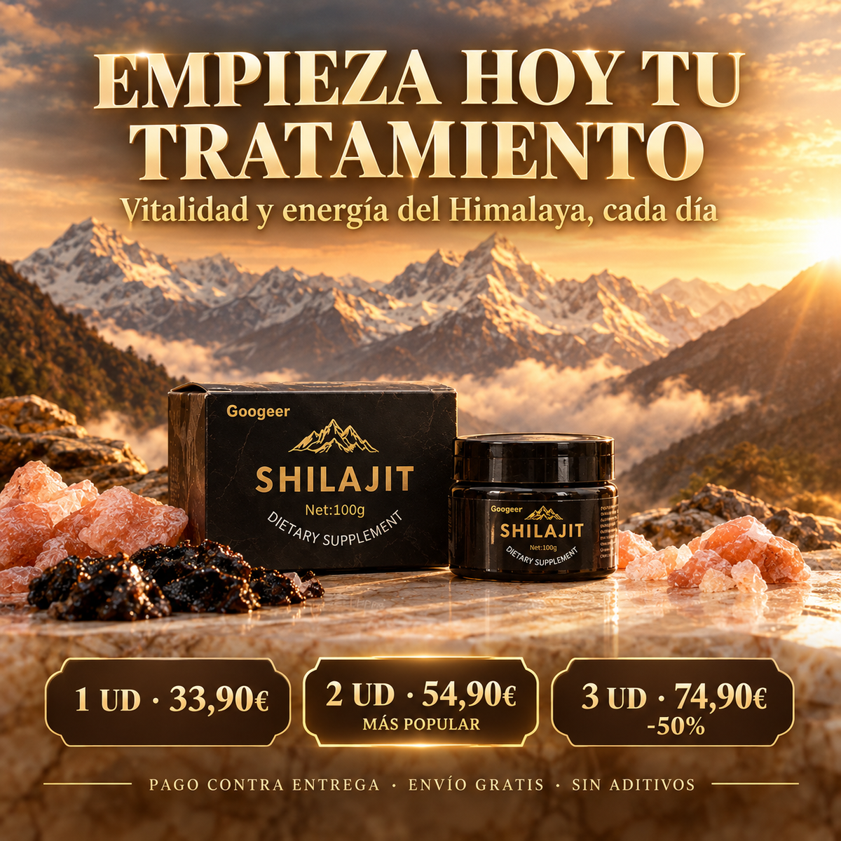 Shilajit Puro del Himalaya — Resina 100% Natural