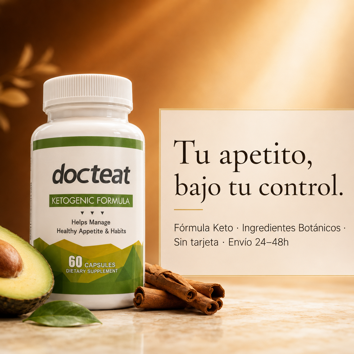 Suplemento dietético para controlar el apetito y favorecer hábitos saludables