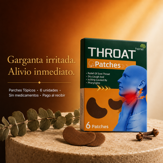 Parche para aliviar la garganta