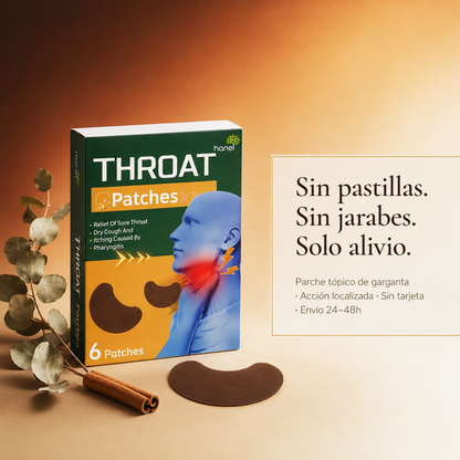 Parche para aliviar la garganta