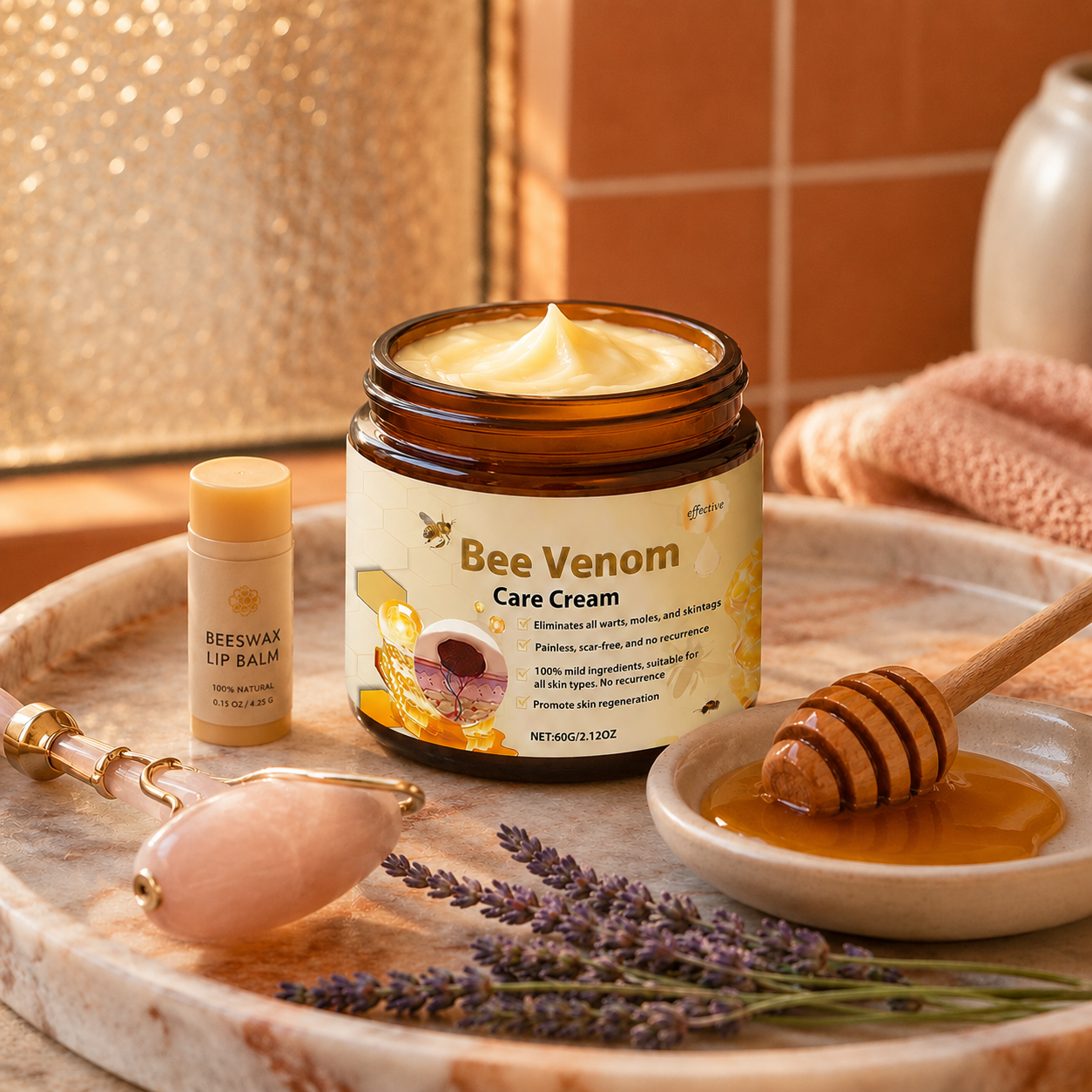 Crema Reparadora de Veneno de Abeja 60g — Hidratación Profunda y Piel Suave