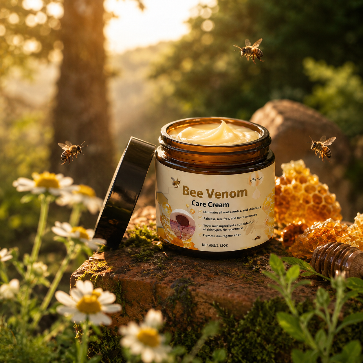 Crema Reparadora de Veneno de Abeja 60g — Hidratación Profunda y Piel Suave
