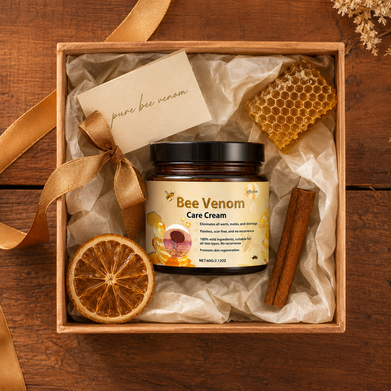 Crema Reparadora de Veneno de Abeja 60g — Hidratación Profunda y Piel Suave