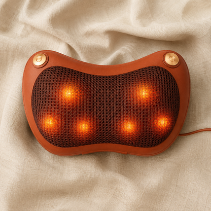 Masajeador Shiatsu Cervical con Calor Infrarrojo y 4 Cabezales