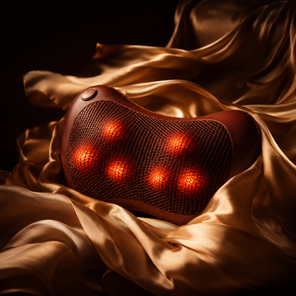 Masajeador Shiatsu Cervical con Calor Infrarrojo y 4 Cabezales