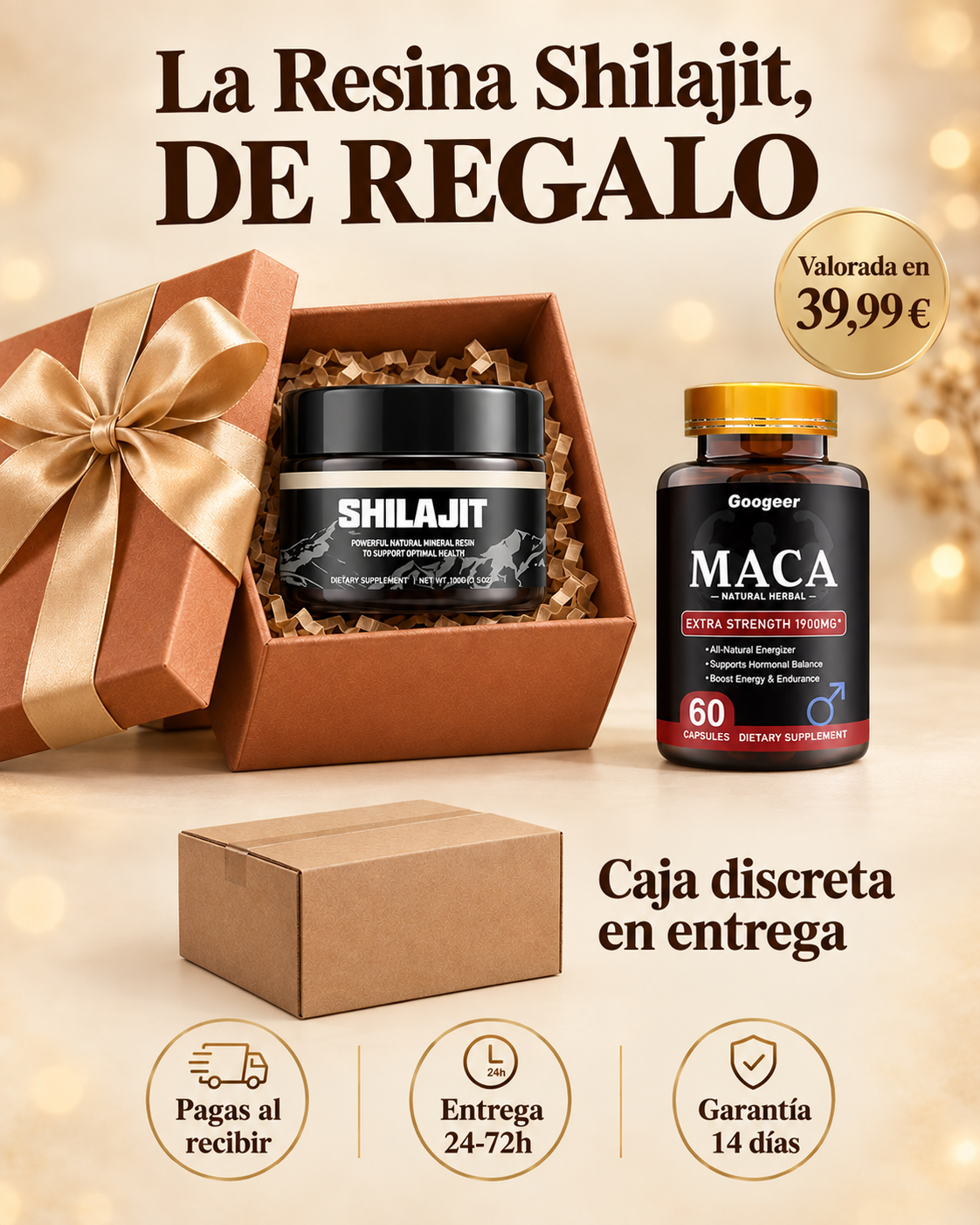 Pack Vitalidad – Maca + Resina Shilajit de regalo
