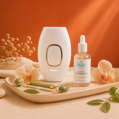 Kit Piel de Porcelana 3 en 1 —  Depilación Definitiva + Jade + Sérum