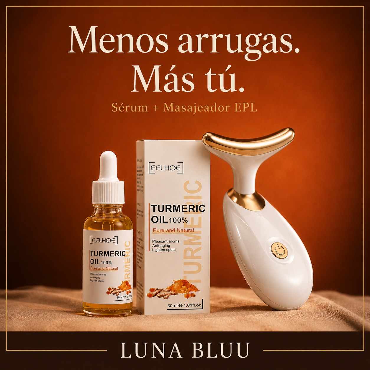 Masajeador Lifting Cuello Pro™ + Aceite Potenciador de Cúrcuma GRATIS