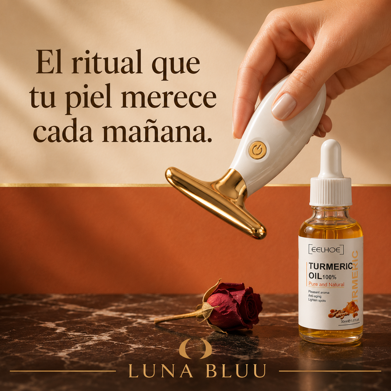 Masajeador Lifting Cuello Pro™ + Aceite Potenciador de Cúrcuma GRATIS