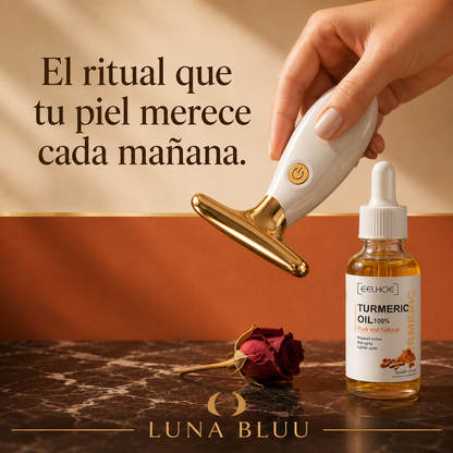 Masajeador Lifting Cuello Pro™ + Aceite Potenciador de Cúrcuma GRATIS
