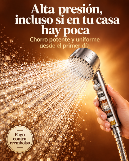 Alcachofa Antical de Alta Presión — Menos Cal y Cloro + 4 Filtros