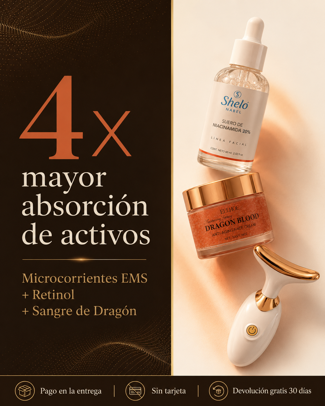 Compra el  la Crema Antiedad con Retinolel y llévate GRATIS Masajeador Facial EPL — ¡Rejuvenece en casa como en una clínica!"