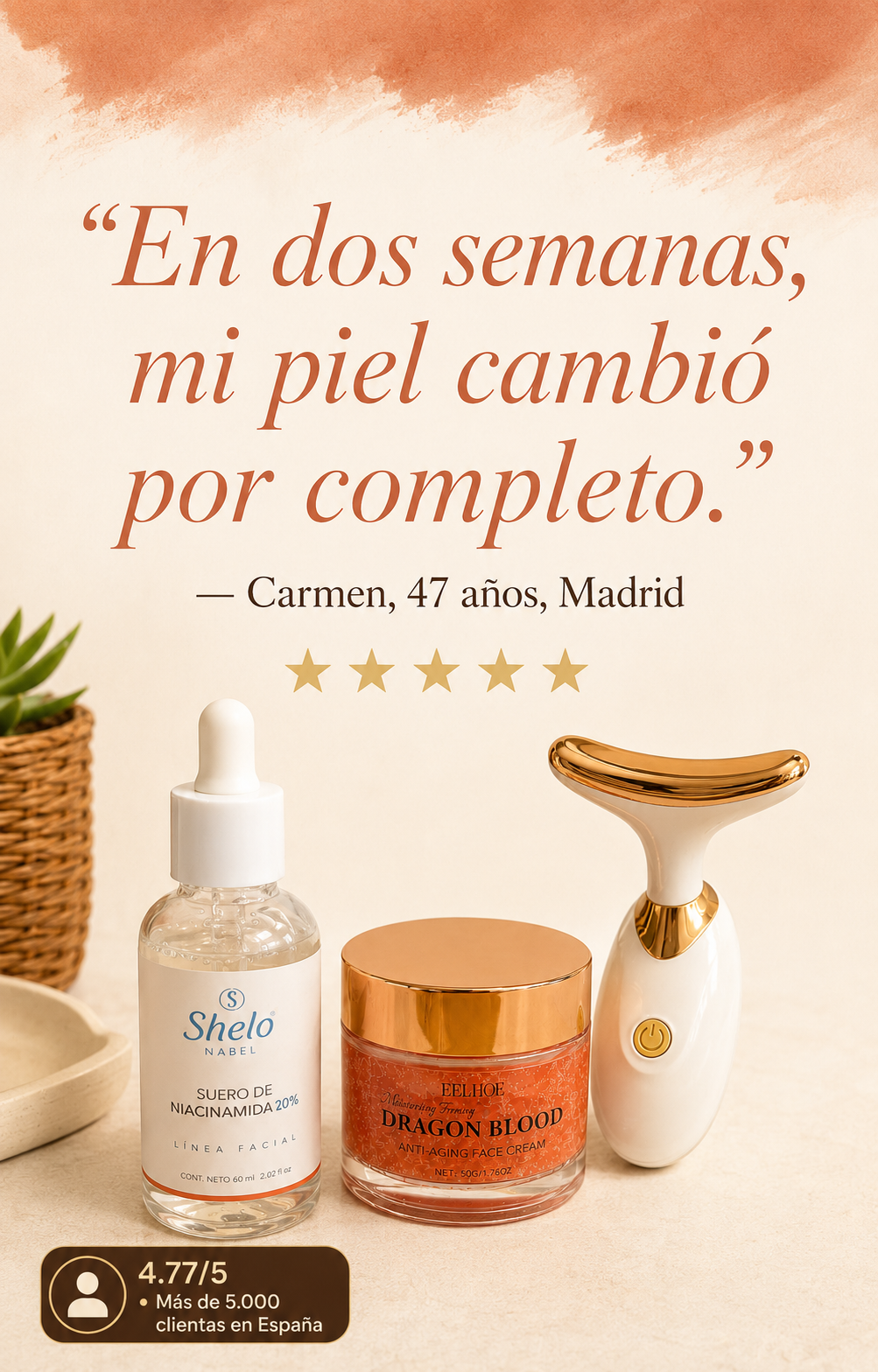 Compra el  la Crema Antiedad con Retinolel y llévate GRATIS Masajeador Facial EPL — ¡Rejuvenece en casa como en una clínica!"