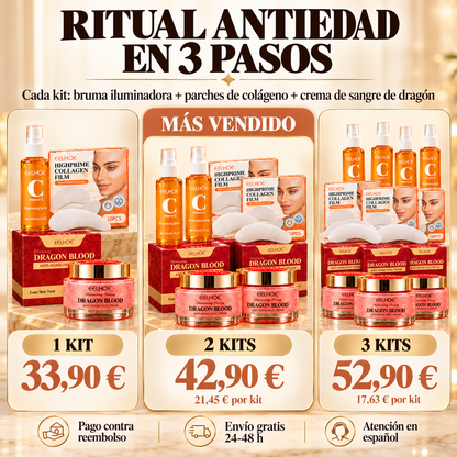 Kit Crema Retinol Placenta de Dragón + Parches de Colágeno para Ojos