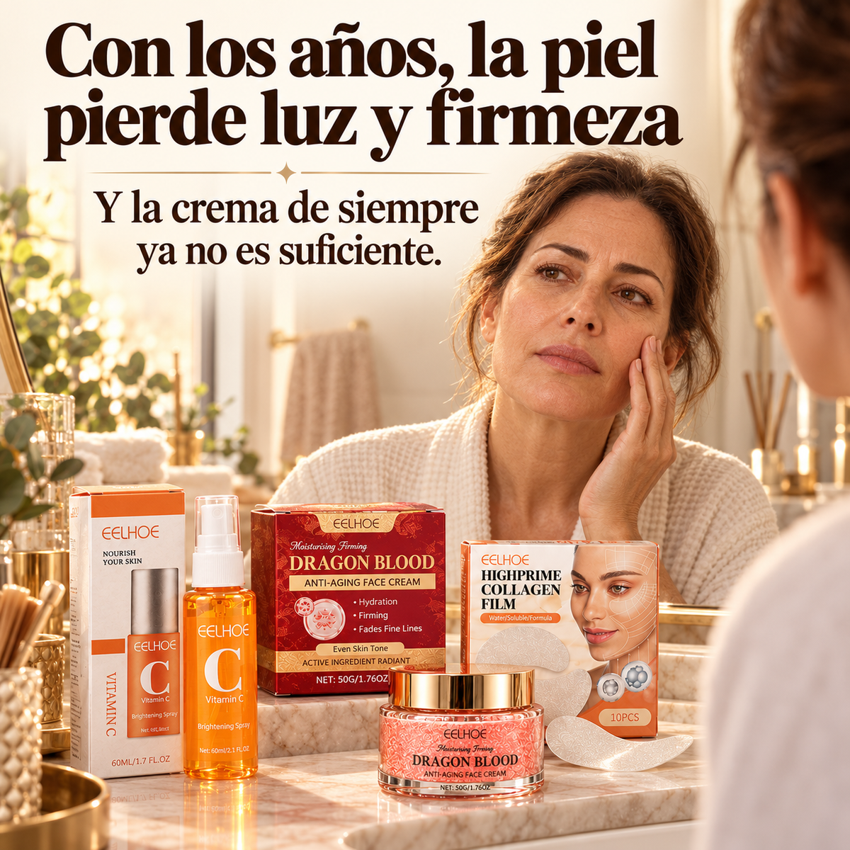 Kit Crema Retinol Placenta de Dragón + Parches de Colágeno para Ojos