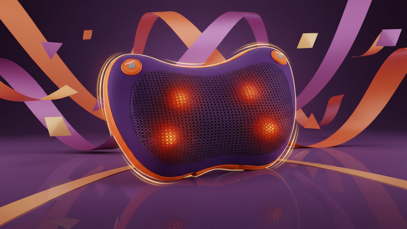 Masajeador Shiatsu Cervical con Calor Infrarrojo y 4 Cabezales