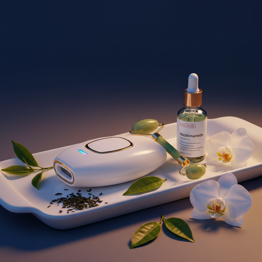 Kit Piel de Porcelana 3 en 1 ✨ Depilación definitiva + Rodillo de Jade (Firmeza y brillo natural )+ Manchas corregidas