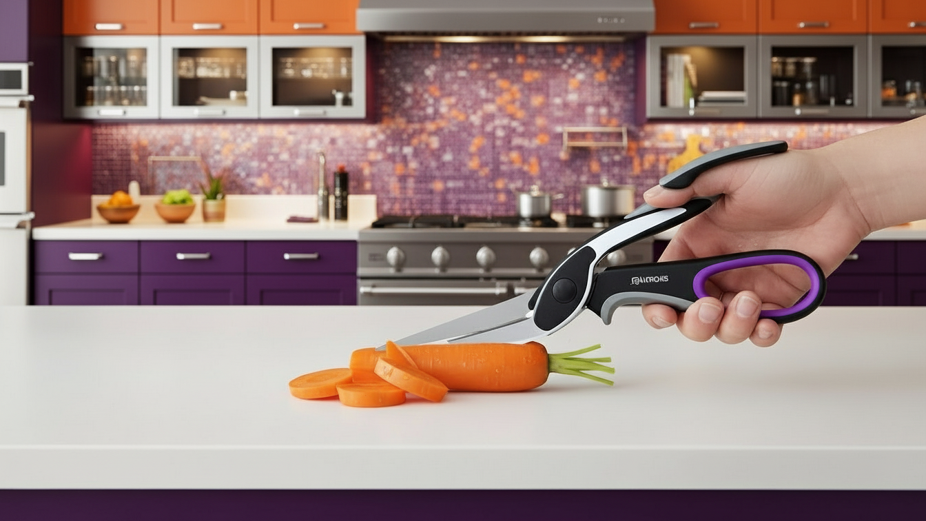 Cuchillo-Tijera con Mini Tabla de Cortar Integrada Scible