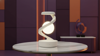 Lámpara de Luna LED con bola levitante 3D con cargador de teléfono inalámbrico