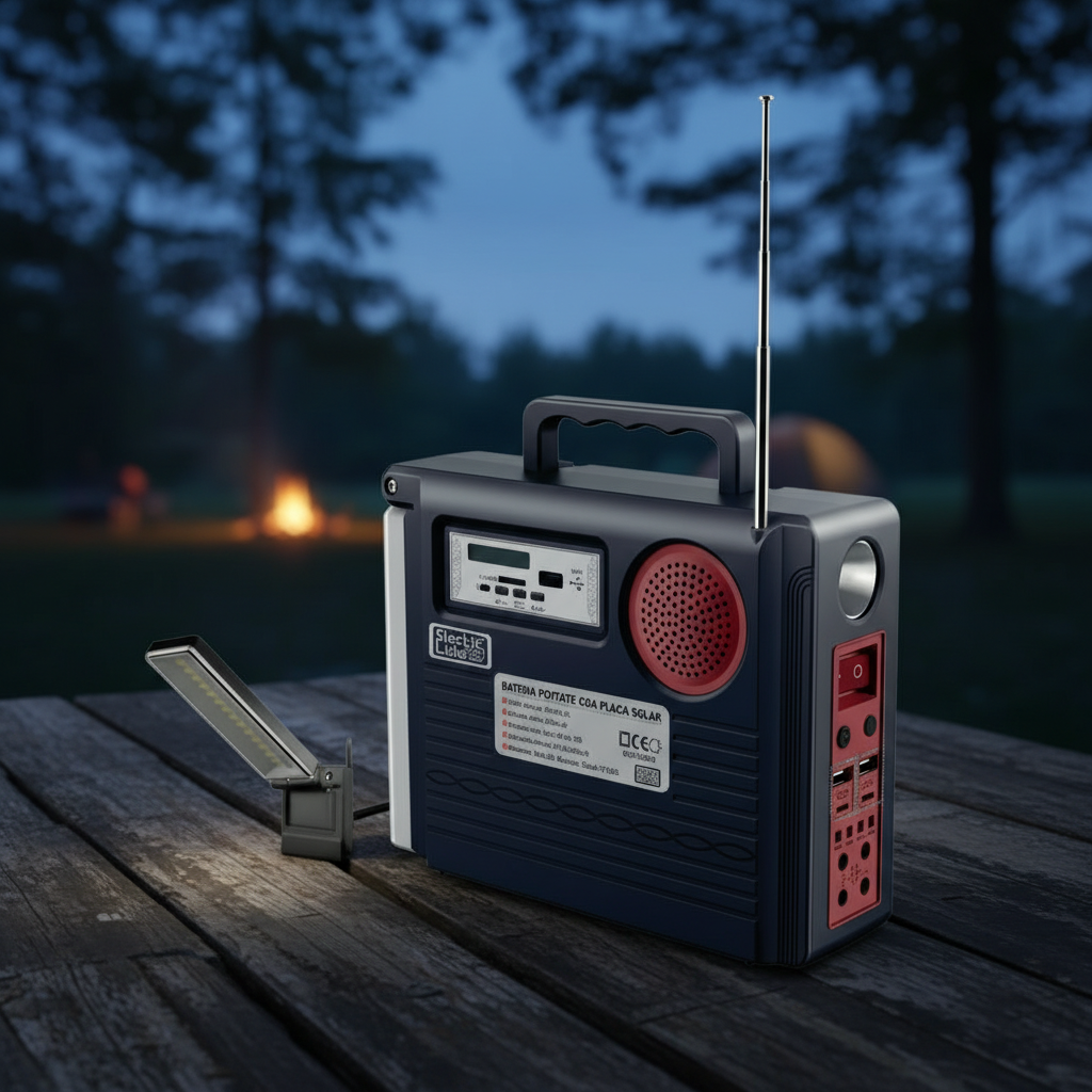 Batería portátil con placa solar