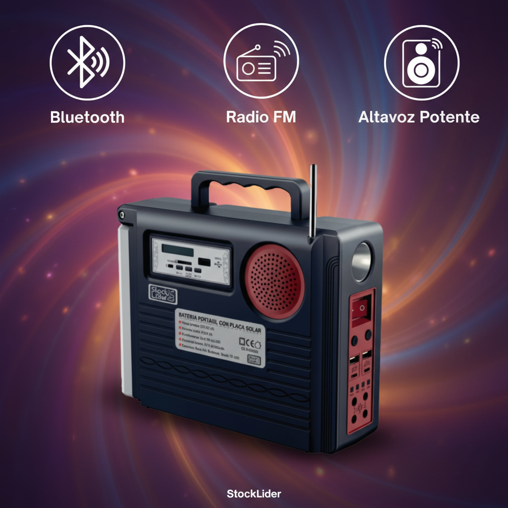 Batería portátil con placa solar