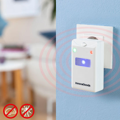 Ahuyentador Ultrasónico de Insectos y Roedores con LED