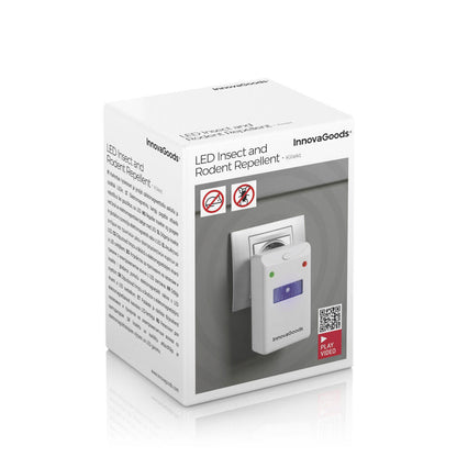 Ahuyentador Ultrasónico de Insectos y Roedores con LED
