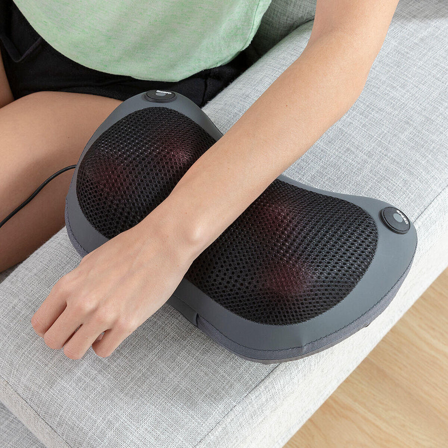 Masajeador Shiatsu Cervical con Calor Infrarrojo y 4 Cabezales