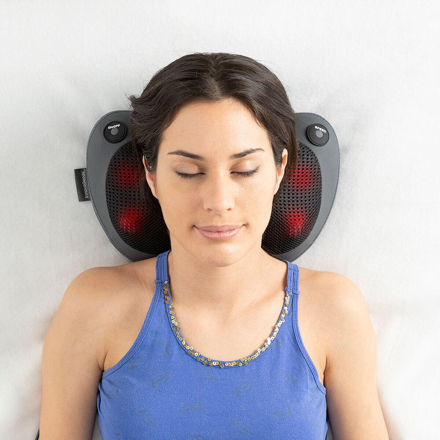 Masajeador Shiatsu Cervical con Calor Infrarrojo y 4 Cabezales