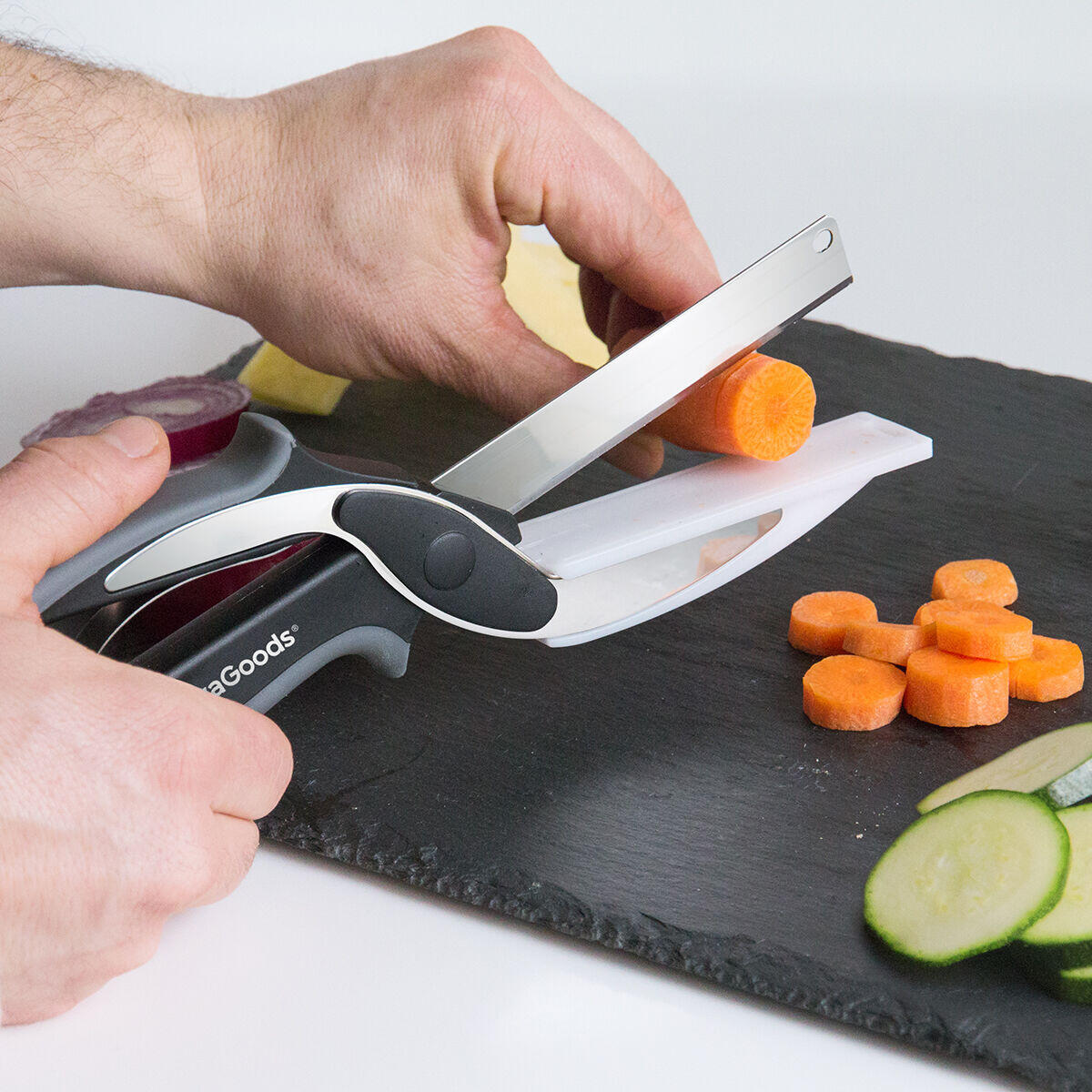 Cuchillo-Tijera con Mini Tabla de Cortar Integrada Scible